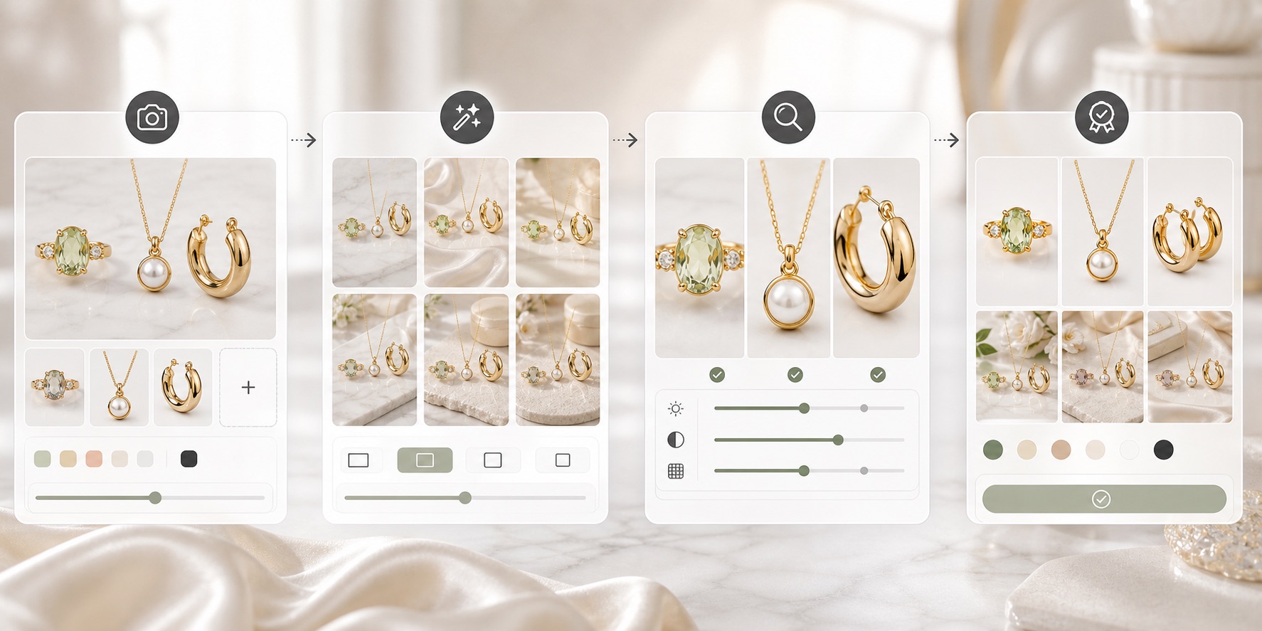 prsteny s drahokamy | Rewarx Studio AI vizual Shopify procesu prsteny s drahokamy | Rewarx Studio AI vizual Shopify procesu