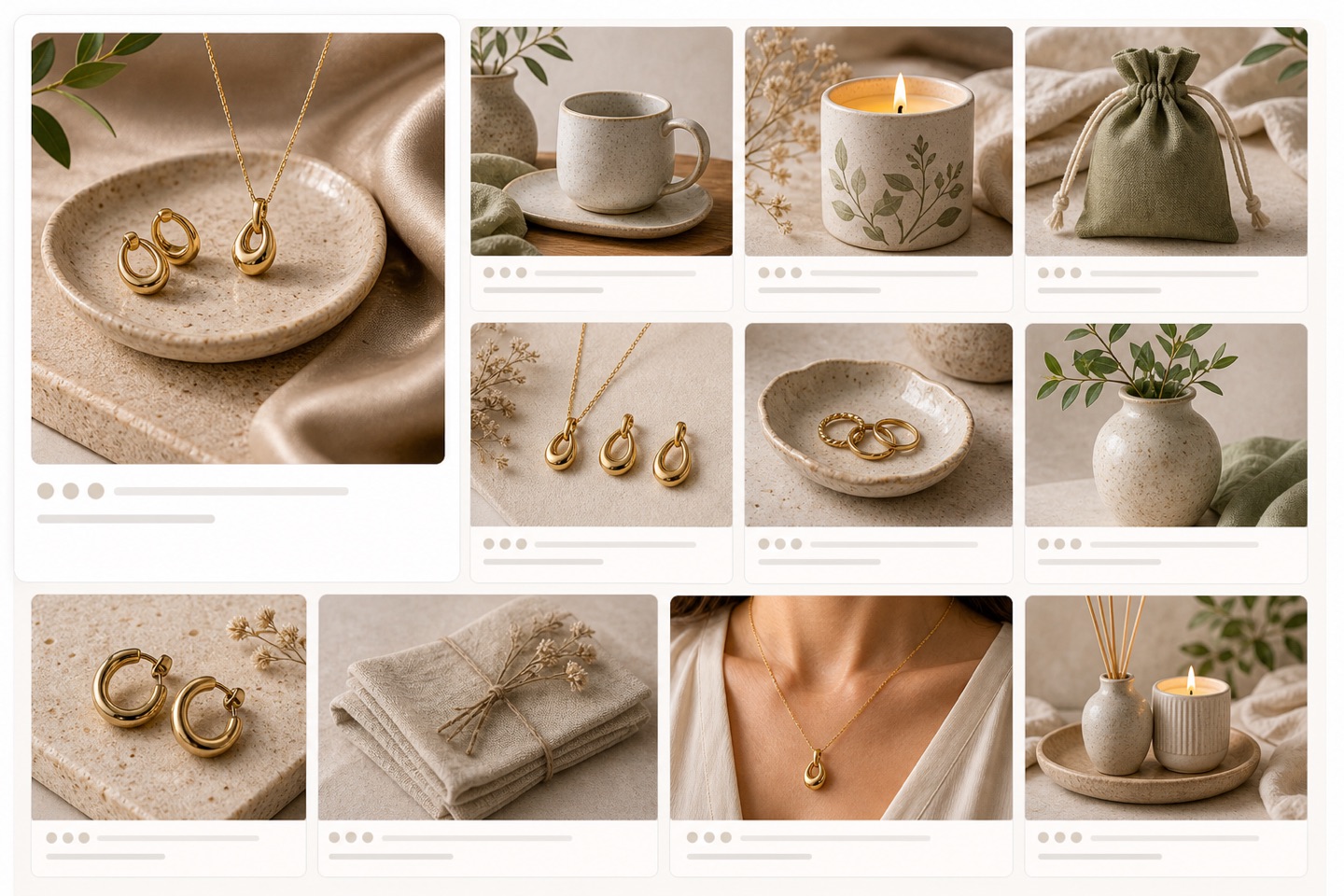 핸드메이드 숍을 위한 Etsy 제품 사진 | Rewarx Studio AI - Etsy 셀러가 AI 제품 사진을 쓰는 곳