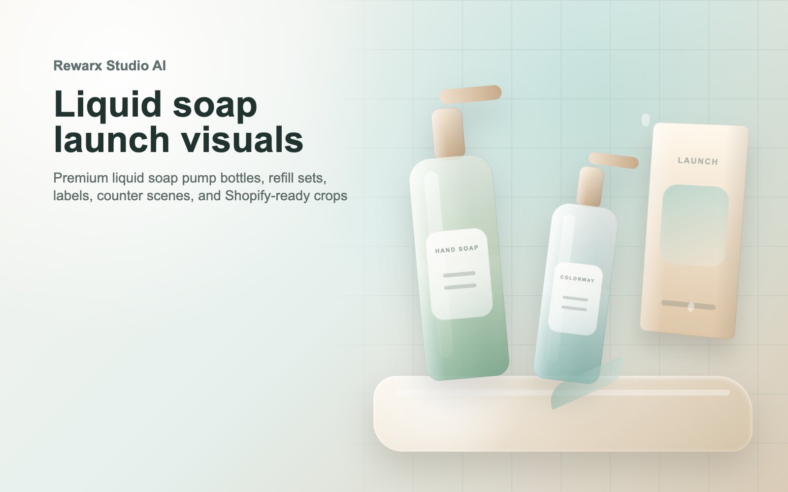 Rewarx Studio AI Shopify mockup-generator til liquid soap-flaskeflasker: Hvor liquid soap-flaske-mockups understøtter Shopify-salg Rewarx Studio AI Shopify mockup-generator til liquid soap-flaskeflasker: Hvor liquid soap-flaske-mockups understøtter Shopify-salg