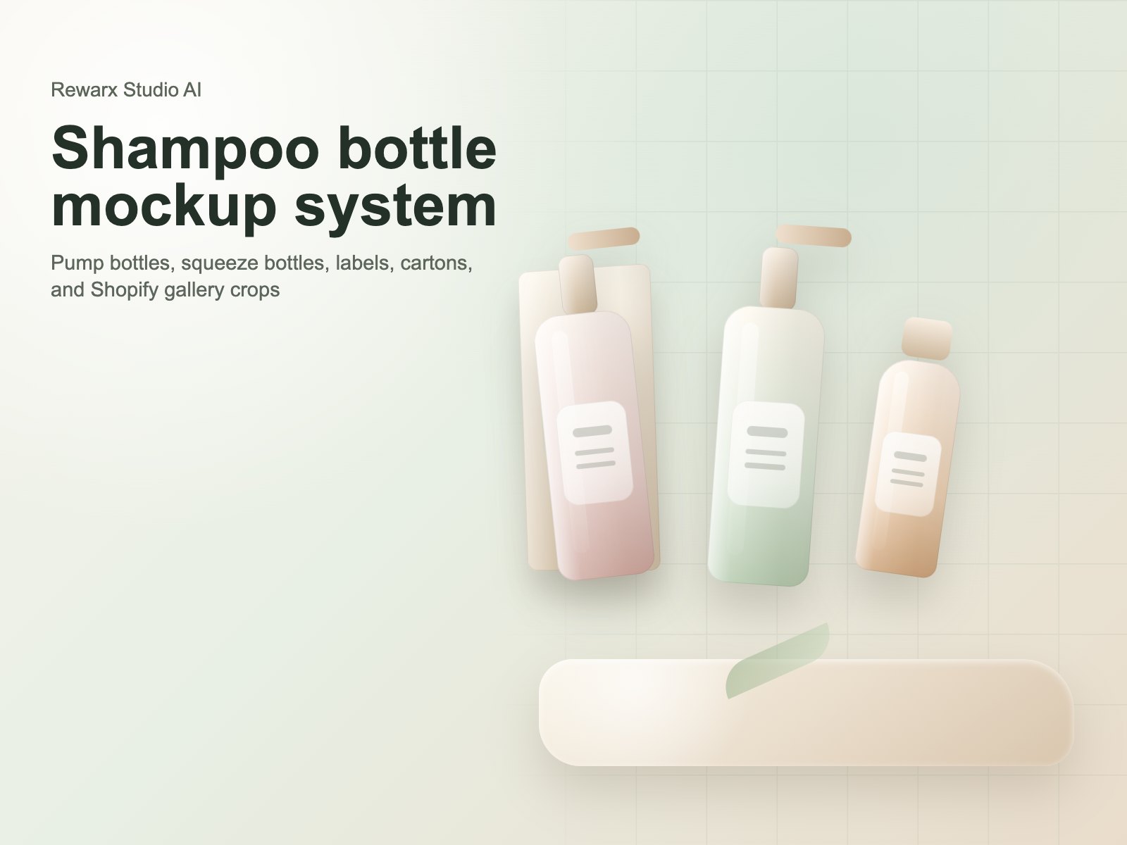 Rewarx Studio AI Shopify mockup-generator for sjampoflaskeflasker: Sjampoflasker kan se premium ut og likevel miste tillit i galleriet Rewarx Studio AI Shopify mockup-generator for sjampoflaskeflasker: Sjampoflasker kan se premium ut og likevel miste tillit i galleriet