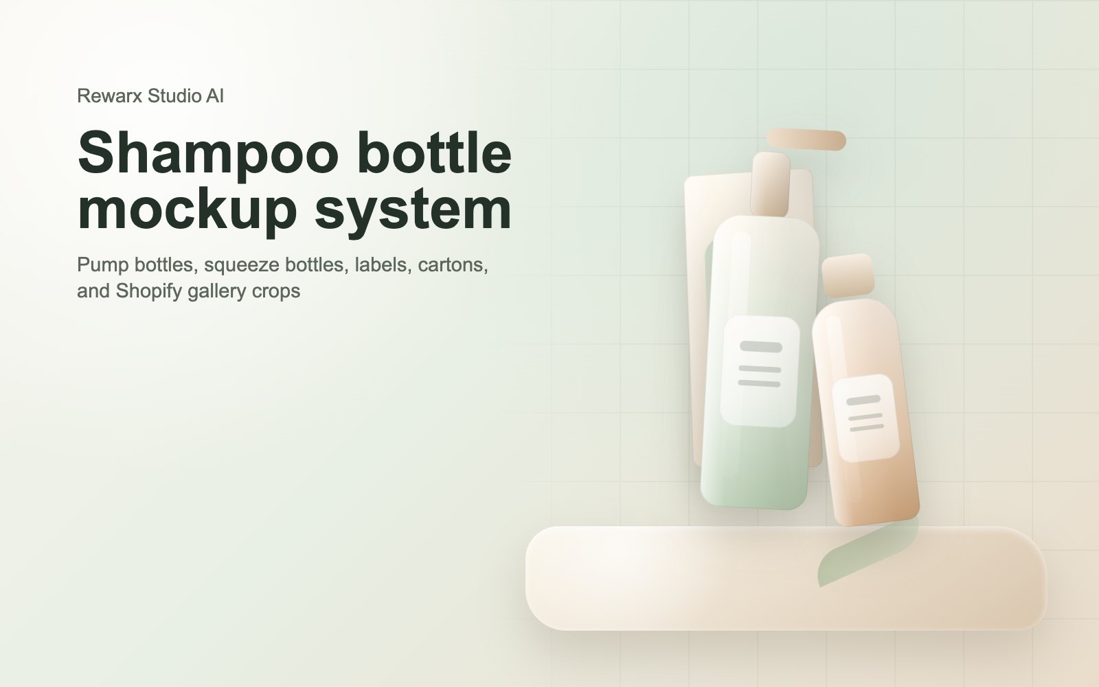 Rewarx Studio AI Shopify mockup-generator for sjampoflaskeflasker: Lag Shopify sjampoflaske-mockups der ekte SKU er lett å kontrollere Rewarx Studio AI Shopify mockup-generator for sjampoflaskeflasker: Lag Shopify sjampoflaske-mockups der ekte SKU er lett å kontrollere