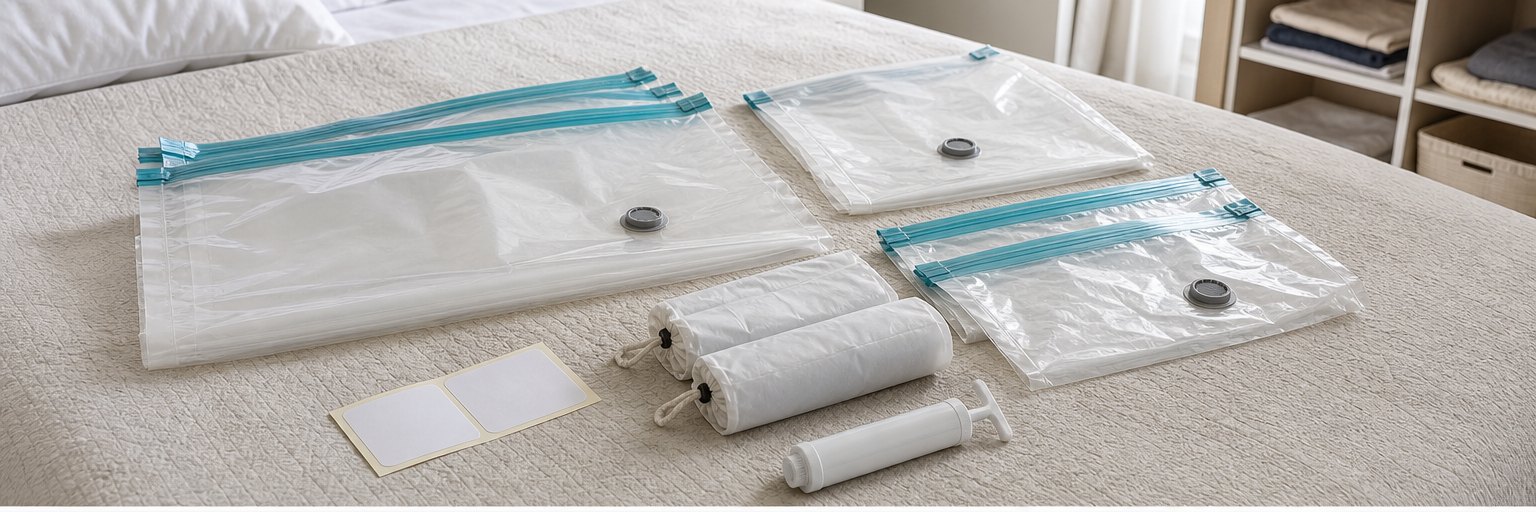 closet vacuum storage bag seasonal | Rewarx Studio AI Shopify workflow visual