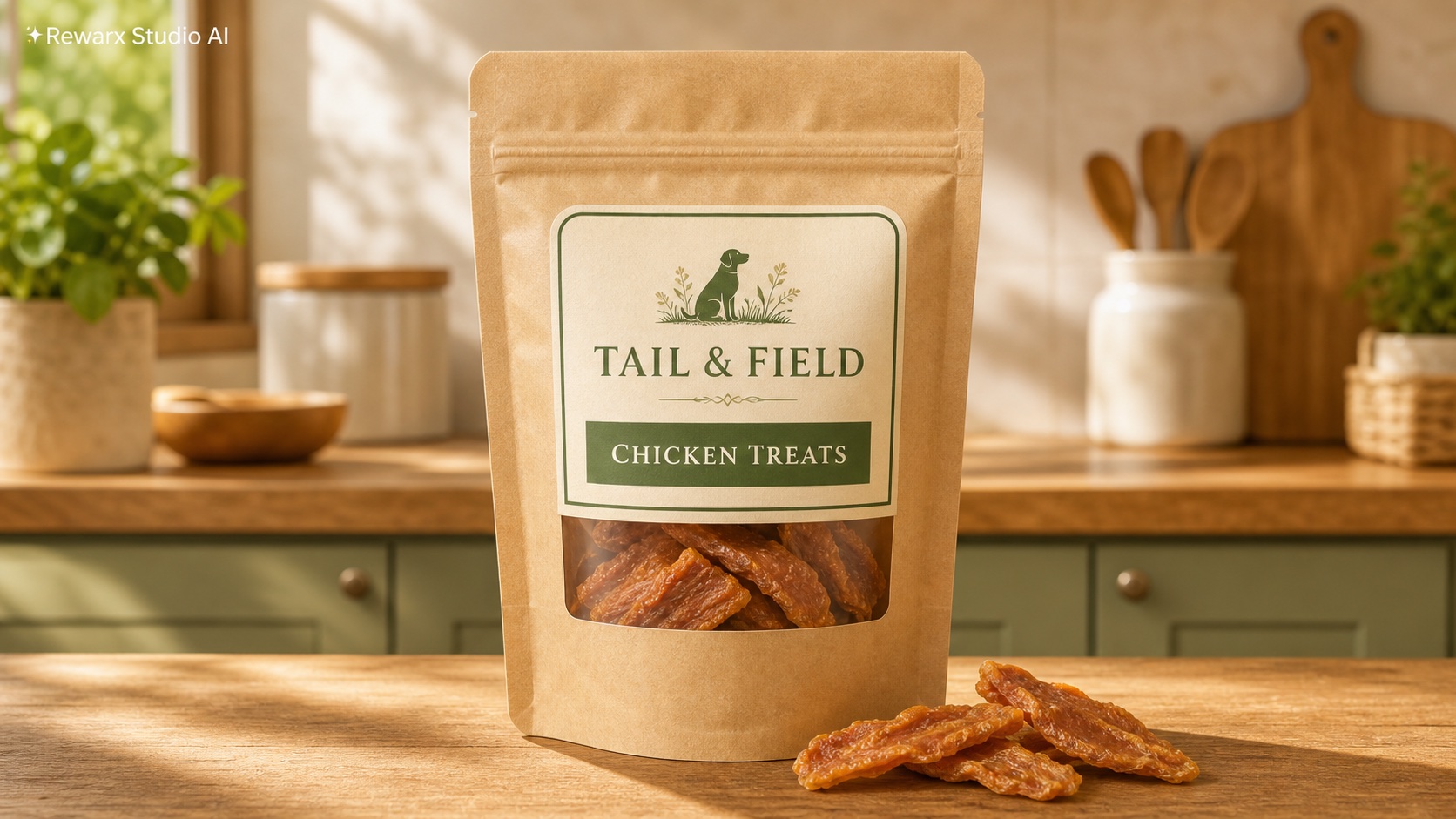 köpek tedavi çantası doğal evcil hayvan gorsel sablonu - pet food - natural pet pantry product hero - Rewarx Visual Content Library