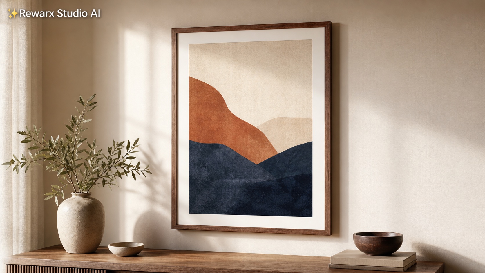 Ramovany obraz home decor vizualni sablona - wall art - editorial interior wall art hero - Rewarx Visual Content Library