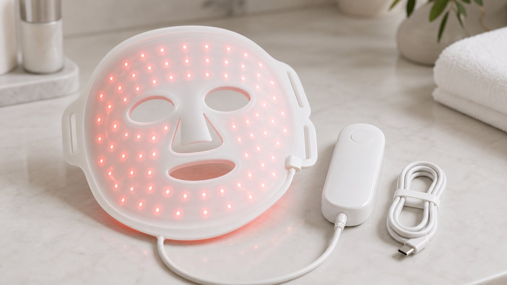 LED rodlys ansigtsmaske beauty tech visuel skabelon - Produktreference LED rodlys ansigtsmaske beauty tech visuel skabelon - Produktreference