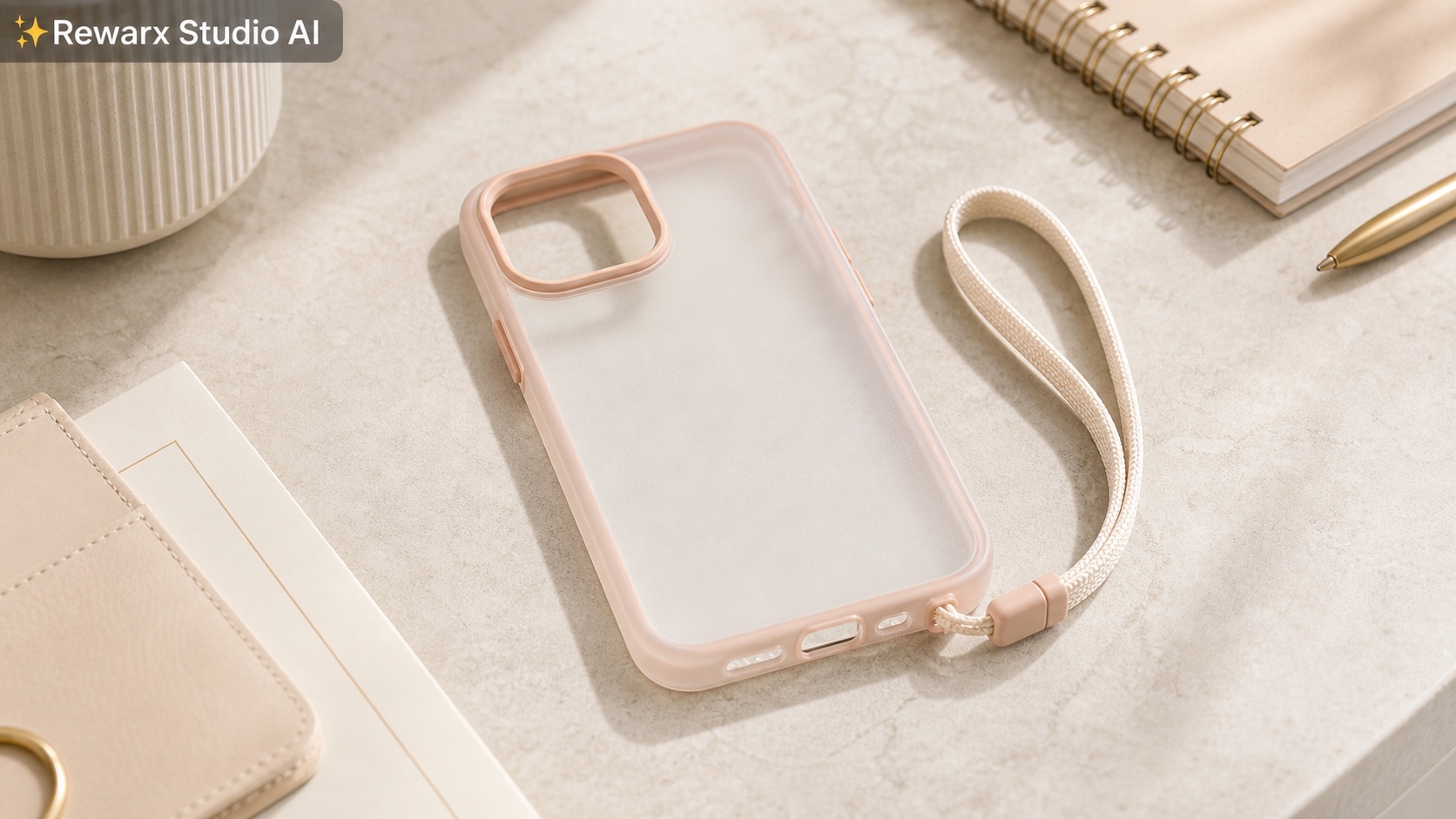 手机壳时尚科技配饰视觉视觉模板 - mobile accessories - fashion tech accessory hero - Rewarx Visual Content Library