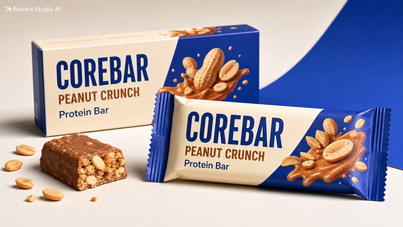Snack vizual pro obal proteinove tycinky - Editorialový vizuál kampaně Snack vizual pro obal proteinove tycinky - Editorialový vizuál kampaně