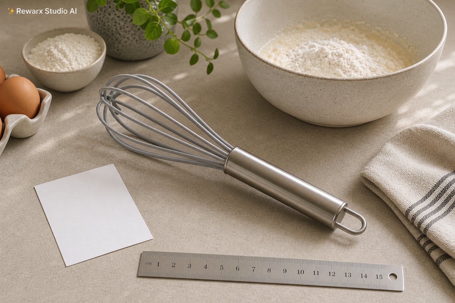 خفقت السيليكون قالب صورة - kitchen tools - Silicone Whisk Product-Readable Use Scene - Rewarx Visual Content Library
