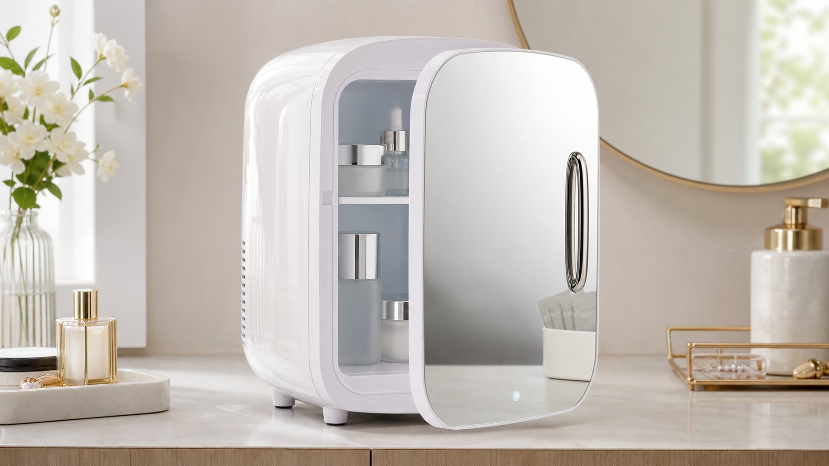Skincare-Mini-Kuehlschrank Vanity Beauty | Rewarx Studio AI Shopify Ablaufbild Skincare-Mini-Kuehlschrank Vanity Beauty | Rewarx Studio AI Shopify Ablaufbild